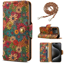 Load image into Gallery viewer, Luxurious Bohemian Style Card Holder iPhone Case With Lanyard