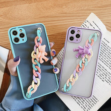 Load image into Gallery viewer, Matte Transparent Rainbow Bracelet Bear Phone Case for iPhone 12 Pro 12 MiNi 11 Pro Max X XS Max XR 7 8 6s Plus SE 2020 Cover