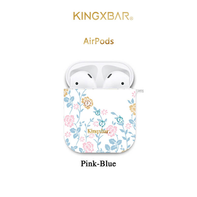 2021 Fashion Flower Crystal  Bronzing Protective AirPods Case
