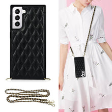 Load image into Gallery viewer, 2021 Luxury Brand Diamond Chain Diagonal Protective Case For Samsung