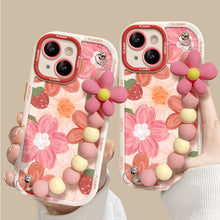 Load image into Gallery viewer, Oil Painting Strawberry Flower Bracelet iPhone Case - mycasety2023 Mycasety