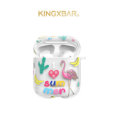 Load image into Gallery viewer, 2021 Fashion Flamingo Rhinestones Bronzing Protective AirPods Case