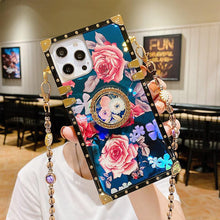 Load image into Gallery viewer, Vintage Fashion Rose Ring Gold Chain Phone Case For Samsung & iPhone