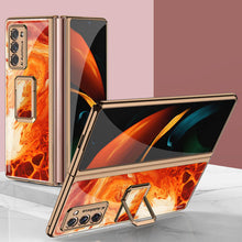 Load image into Gallery viewer, Luxury Plating Glass Case Anti-knock Protective Hard Edge Cover For Samsung Galaxy Z Fold 2 5G