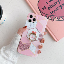 Load image into Gallery viewer, 2021 Love Electroplating Mosaic Marble Pattern Case For iPhone