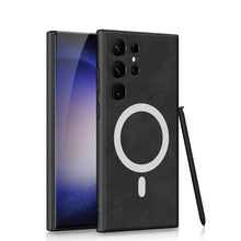 Load image into Gallery viewer, Electroplated Leather Phone Case With MagSafe Charging Coil For Samsung Galaxy S23 Series - {{ shop_name}} varyfun