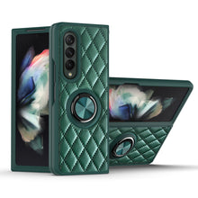 Load image into Gallery viewer, 2022 Luxury Argyle Leather Cover With Ring Holder For Samsung Galaxy Z Fold 3 Flip 3 5G
