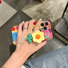 Load image into Gallery viewer, Ins Graffiti Oil Painting Small Yellow Flower iPhone Case - mycasety2023 Mycasety