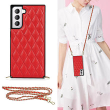 Load image into Gallery viewer, 2021 Luxury Brand Diamond Chain Diagonal Protective Case For Samsung