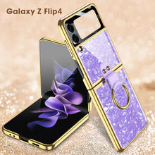 Load image into Gallery viewer, Electroplating Ring Bracket Suitable For Samsung Galaxy Z Flip3/4 Case - mycasety2023 Mycasety