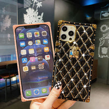 Load image into Gallery viewer, 2021 Luxury Brand Diamond Anti-fall Square Case For iPhone