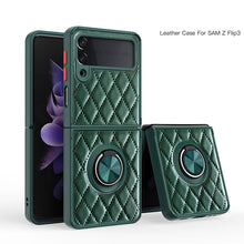 Load image into Gallery viewer, 2022 Luxury Argyle Leather Cover With Ring Holder For Samsung Galaxy Z Fold 3 Flip 3 5G