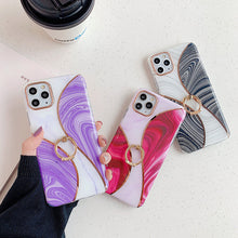 Load image into Gallery viewer, 2021 Fashion Electroplating Ring Stand Case For iPhone