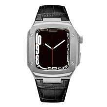 Load image into Gallery viewer, Luxury Metal Case Leather Strap For Apple Watch Series 40/41/44/45 mm - mycasety2023 Mycasety