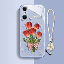 Load image into Gallery viewer, Oil Painting Tulip Liquid Glass iPhone Case - mycasety2023 Mycasety
