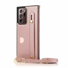 Load image into Gallery viewer, Luxury Brand Leather Stand Holder Square Case For Samsung Galaxy S21 S20 S10 Ultra Plus FE Note20 10 A71 A51 Cover