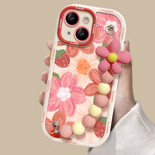 Load image into Gallery viewer, Oil Painting Strawberry Flower Bracelet iPhone Case - mycasety2023 Mycasety