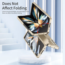 Load image into Gallery viewer, Enhanced Version of Armor Hinge Folding Shell Case For Samsung Galaxy Z Fold3 Fold4 5G With S-Pen Slot & Stylus