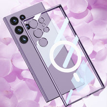 Load image into Gallery viewer, Electroplated Clear Phone Case With Magnetic MagSafe Charging Coil For Samsung Galaxy S23 Ultra Plus - {{ shop_name}} varyfun