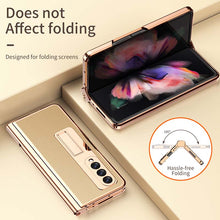 Load image into Gallery viewer, Leather Electroplated Magnetic Stand Phone Cover With Stylus For Samsung Galaxy Z Fold3 Fold4 5G