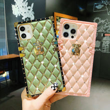 Load image into Gallery viewer, 2021 Luxury Brand Diamond Anti-fall Square Case For iPhone