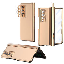 Load image into Gallery viewer, Luxury Magnetic Hinge Pen Holder Full Protection Case For Galaxy Z Fold 3/4/5/6/7 With Tempered Glass Film