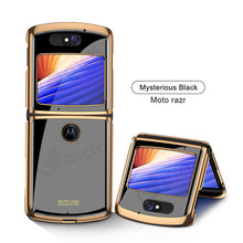 Load image into Gallery viewer, Luxury Plating Fold Case Plexiglass Pattern Shockproof Edge Cover For Motorola Moto Razr 5G