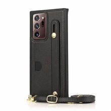 Load image into Gallery viewer, Luxury Brand Leather Stand Holder Square Case For Samsung Galaxy S21 S20 S10 Ultra Plus FE Note20 10 A71 A51 Cover