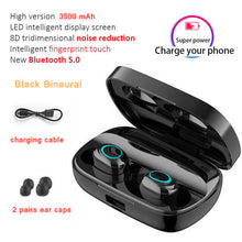 Load image into Gallery viewer, Hembeer Bluetooth Wireless Headphones with Microphone 3500mah Waterproof Earphones HIFI Stereo Noise Cancelling Earbud