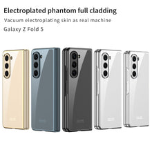Load image into Gallery viewer, Electroplated Phantom Galaxy Z Fold 5 Case with Front Screen Tempered Glass Protector & Ring - mycasety2023 Mycasety