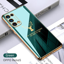 Load image into Gallery viewer, 2021 Luxury Deer Pattern Camera All-inclusive Electroplating Process Case For OPPO Reno 4 3 Pro R17 Pro Find X