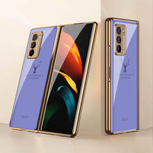 Load image into Gallery viewer, Luxury Plating Glass Case Anti-knock Protective Hard Edge Cover For Samsung Galaxy Z Fold 2 5G