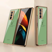 Load image into Gallery viewer, Luxury Plating Glass Case Anti-knock Protective Hard Edge Cover For Samsung Galaxy Z Fold 2 5G