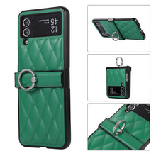 Load image into Gallery viewer, High-grade Rhombic Leather Ring Buckle For Samsung Galaxy Z Flip3/4 Case - mycasety2023 Mycasety