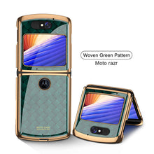 Load image into Gallery viewer, Luxury Plating Fold Case Plexiglass Pattern Shockproof Edge Cover For Motorola Moto Razr 5G