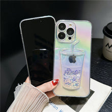 Load image into Gallery viewer, Ins Gradient Milk Tea Quicksand Cup iPhone Case - mycasety2023 Mycasety