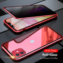 Load image into Gallery viewer, 2021 Double-Sided Protection Anti-Peep Tempered Glass iPhone Case