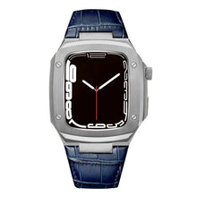 Load image into Gallery viewer, Luxury Metal Case Leather Strap For Apple Watch Series 40/41/44/45 mm - mycasety2023 Mycasety