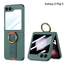 Load image into Gallery viewer, Samsung Galaxy Z Flip 5 Case with Tempered Glass Protector and Wrist Strap Bracelet - mycasety2023 Mycasety