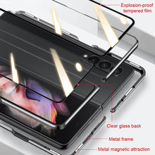 Load image into Gallery viewer, Samsung Galaxy Z Fold3 Fold4 Magnetic Double-Sided Protection Tempered Glass Aluminum Frame Phone Case