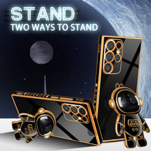 Load image into Gallery viewer, Electroplated Astronaut Stand Cute 6D Spaceman Pattern Phone Case For Samsung Galaxy S23 S22 S21 Ultra Plus Case - {{ shop_name}} varyfun