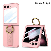 Load image into Gallery viewer, Samsung Galaxy Z Flip 5 Case with Tempered Glass Protector and Wrist Strap Bracelet - mycasety2023 Mycasety