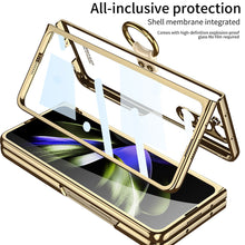 Load image into Gallery viewer, Transparent Samsung Galaxy Z Fold5 Plated Phantom Case with Exclusive Ring - mycasety2023 Mycasety