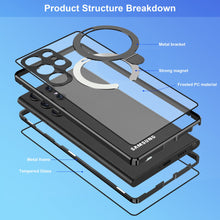 Load image into Gallery viewer, Magnetic Double-Sided Protection Metal Frame Phone Case With Invisible MagSafe Bracket For Samsung/iPhone - mycasety2023 Mycasety