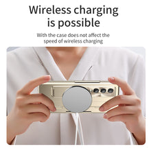 Load image into Gallery viewer, Enhanced Version of Golden Armor Hinge Folding Magnetic Bracket Shell Case For Samsung Galaxy Z Fold3 Fold4 5G With S-Pen Slot & Stylus