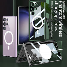 Load image into Gallery viewer, Electroplated Clear Phone Case With Magnetic MagSafe Charging Coil For Samsung Galaxy S23 Ultra Plus - {{ shop_name}} varyfun