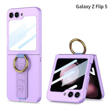 Load image into Gallery viewer, Samsung Galaxy Z Flip 5 Case with Tempered Glass Protector and Wrist Strap Bracelet - mycasety2023 Mycasety
