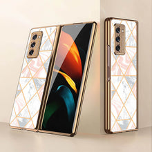 Load image into Gallery viewer, Luxury Plating Glass Case Anti-knock Protective Hard Edge Cover For Samsung Galaxy Z Fold 2 5G