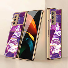 Load image into Gallery viewer, Luxury Plating Glass Case Anti-knock Protective Hard Edge Cover For Samsung Galaxy Z Fold 2 5G