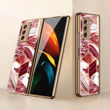 Load image into Gallery viewer, Luxury Plating Glass Case Anti-knock Protective Hard Edge Cover For Samsung Galaxy Z Fold 2 5G